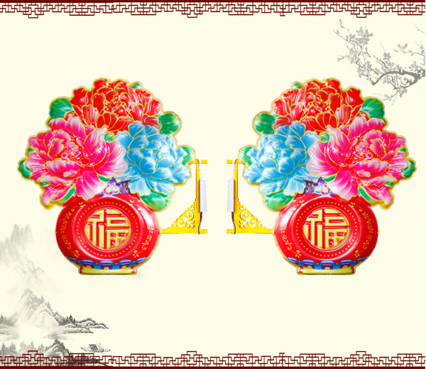 LED仿真牡丹花燈