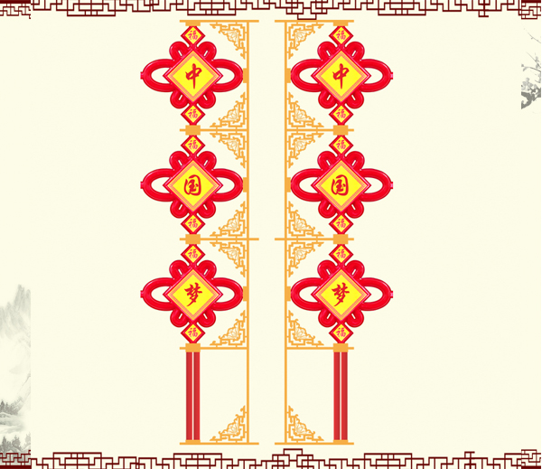 LED戶外燈桿景觀燈掛件中國結(jié)
